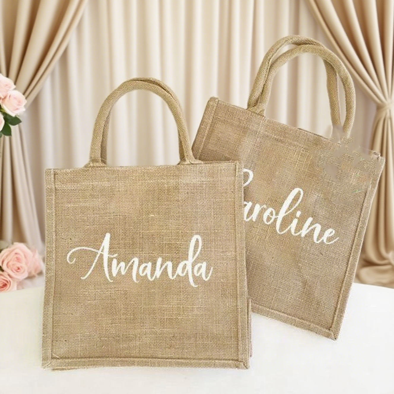 Burlap Tote Bag