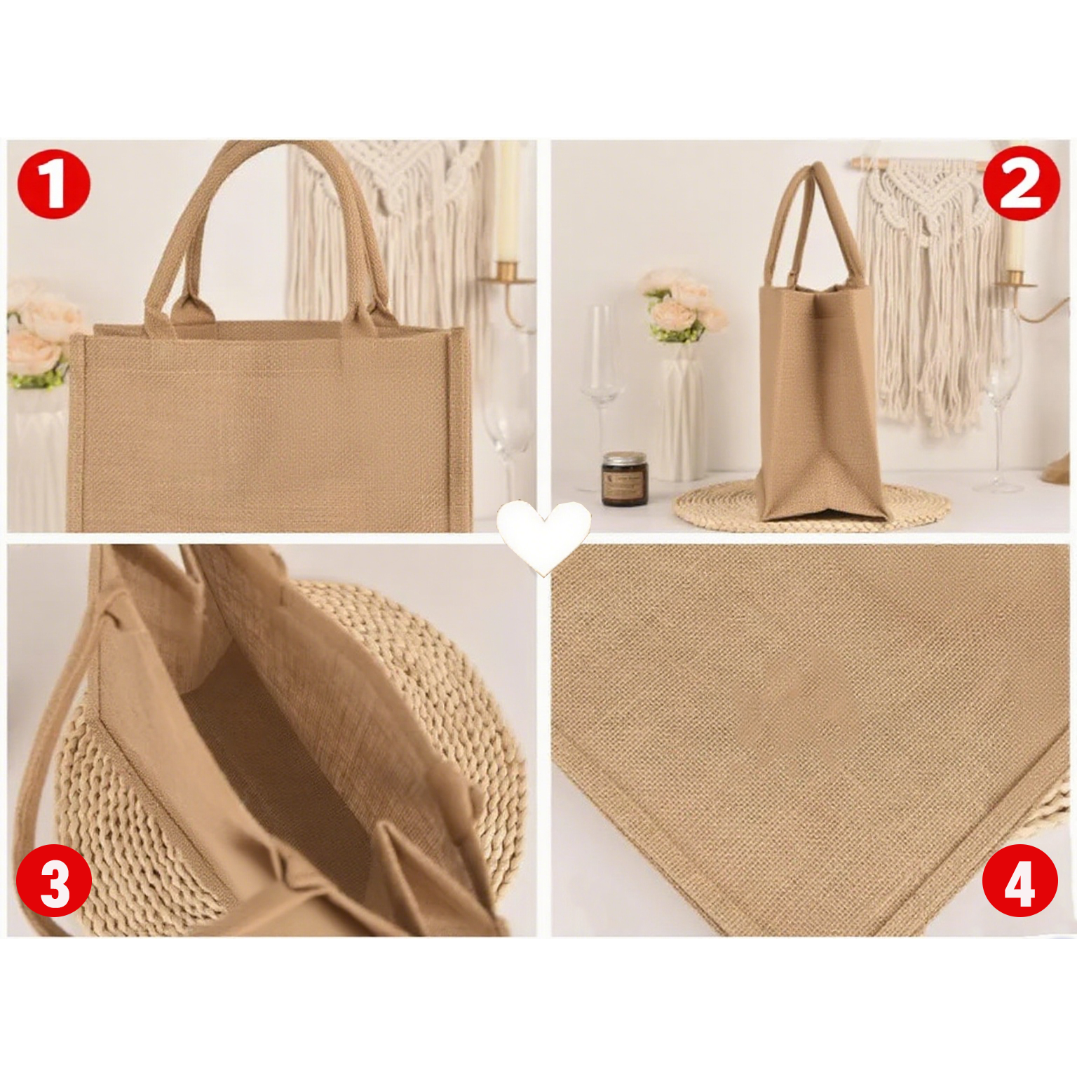 Burlap Tote Bag