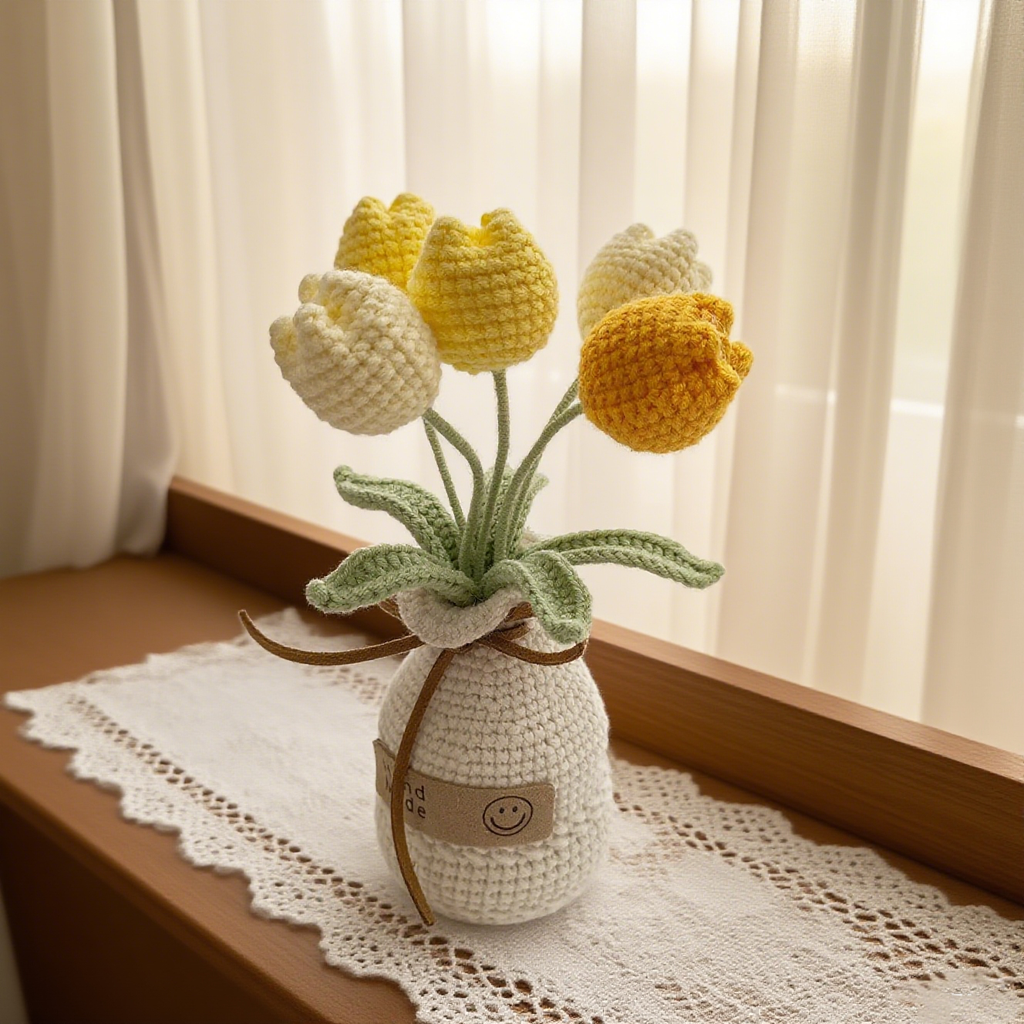 Handmade Crochet Tulips
