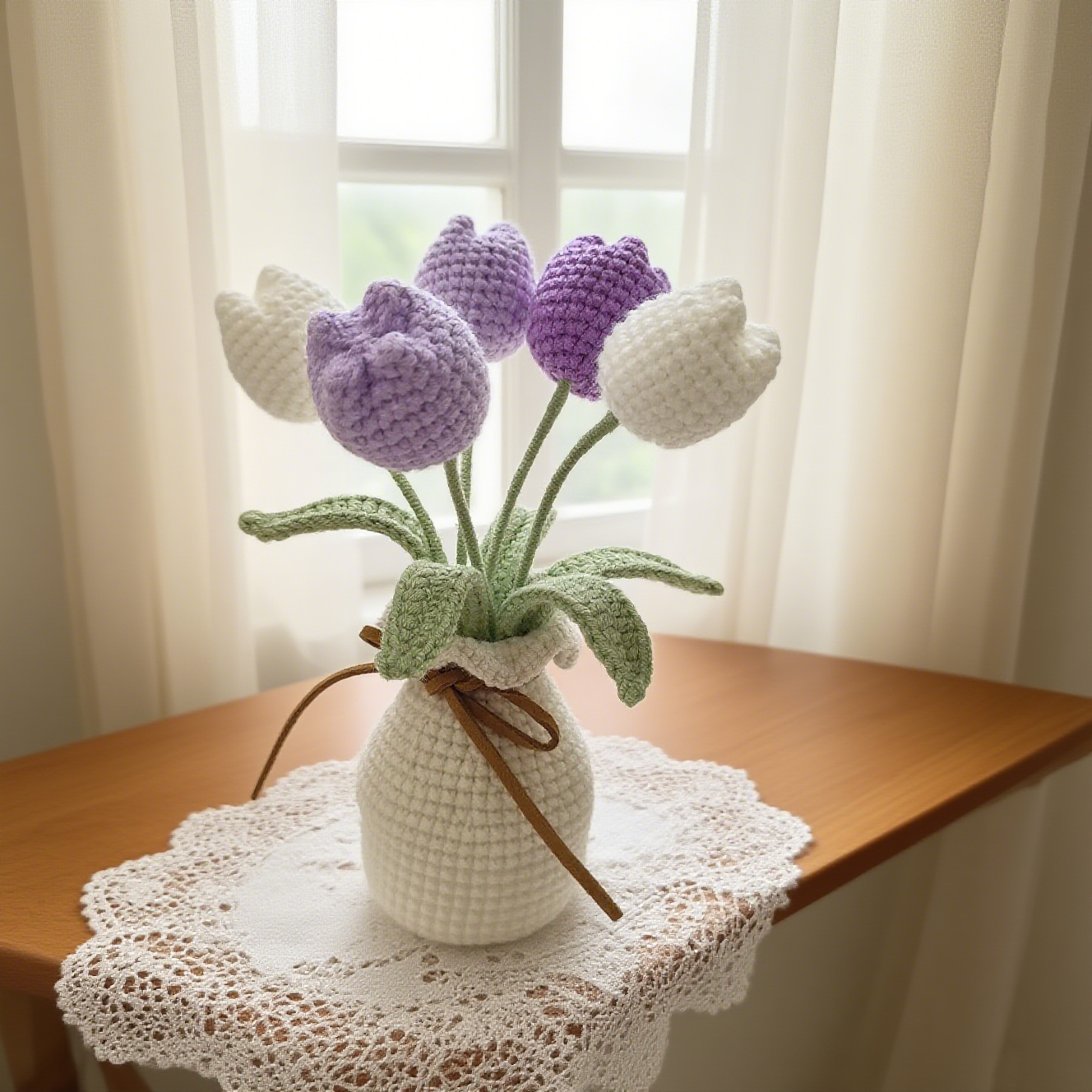 Handmade Crochet Tulips