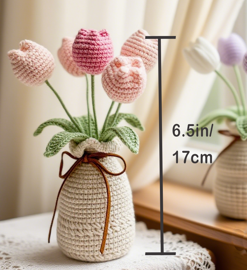 Handmade Crochet Tulips