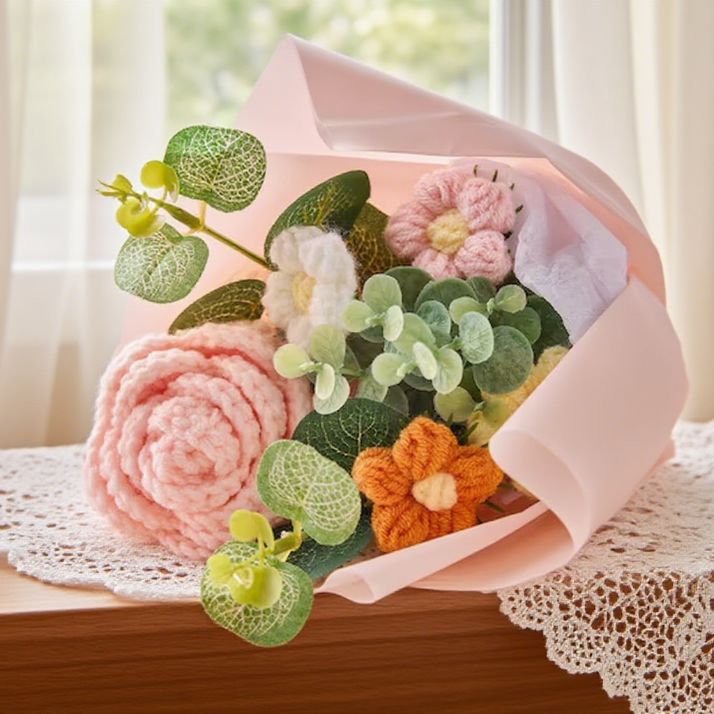 Handmade Crochet Flowers - Sunflower