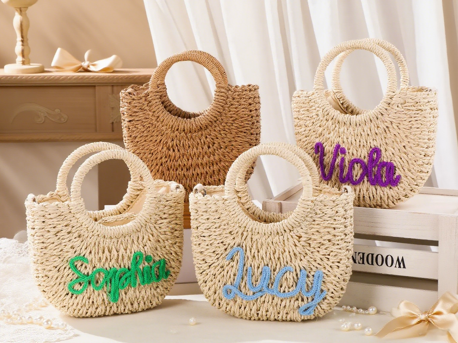 Woven Basket Handbag