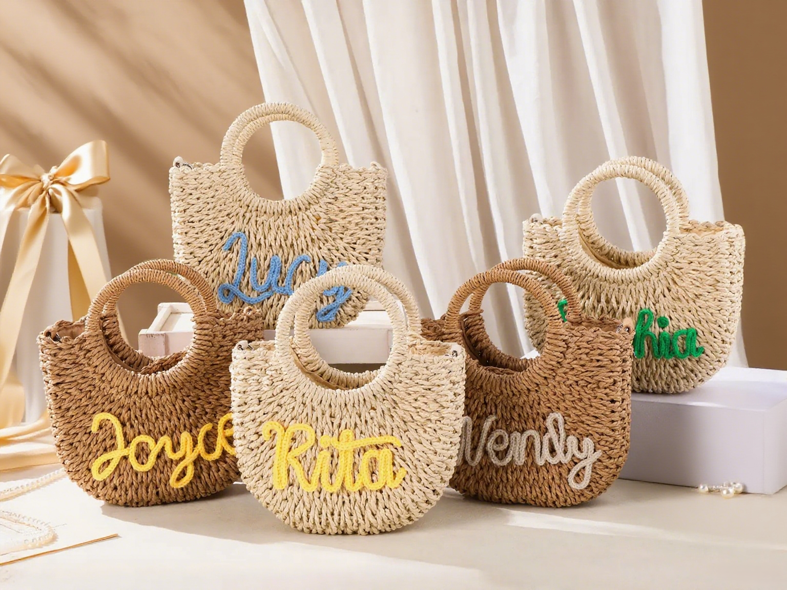 Woven Basket Handbag